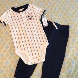 NWT Carters Baseball Outfit